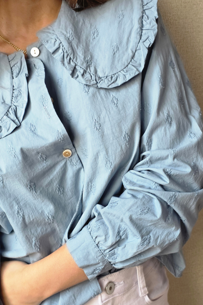 Blusa bordado verde bonito
