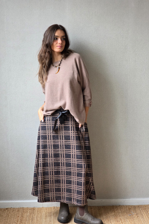 Falda de cuadros Castañar negro