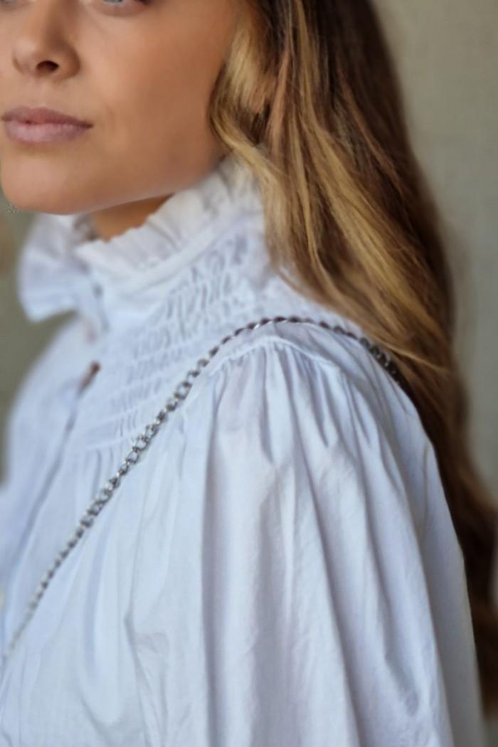 Blusa cuello fruncido