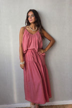 Falda muselina coral