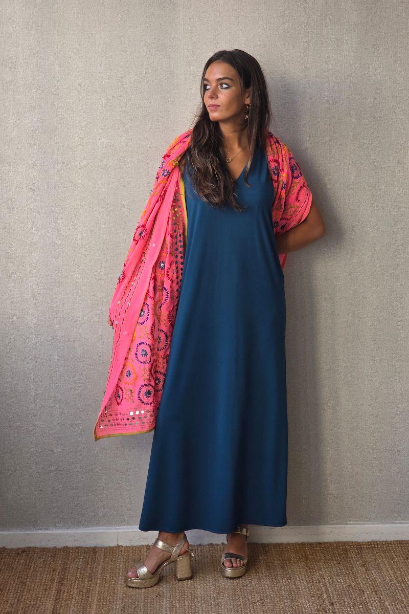 Vestido Asas con Bolsillos petróleo