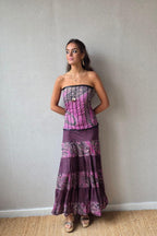 Vestido palabra de honor indio nido de abeja