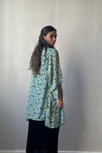 Kimono estampado verde