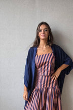 Top rayas azul marino