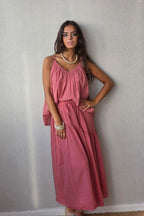 Top muselina coral