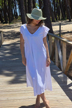 VESTIDO VOLANTE BLANCO