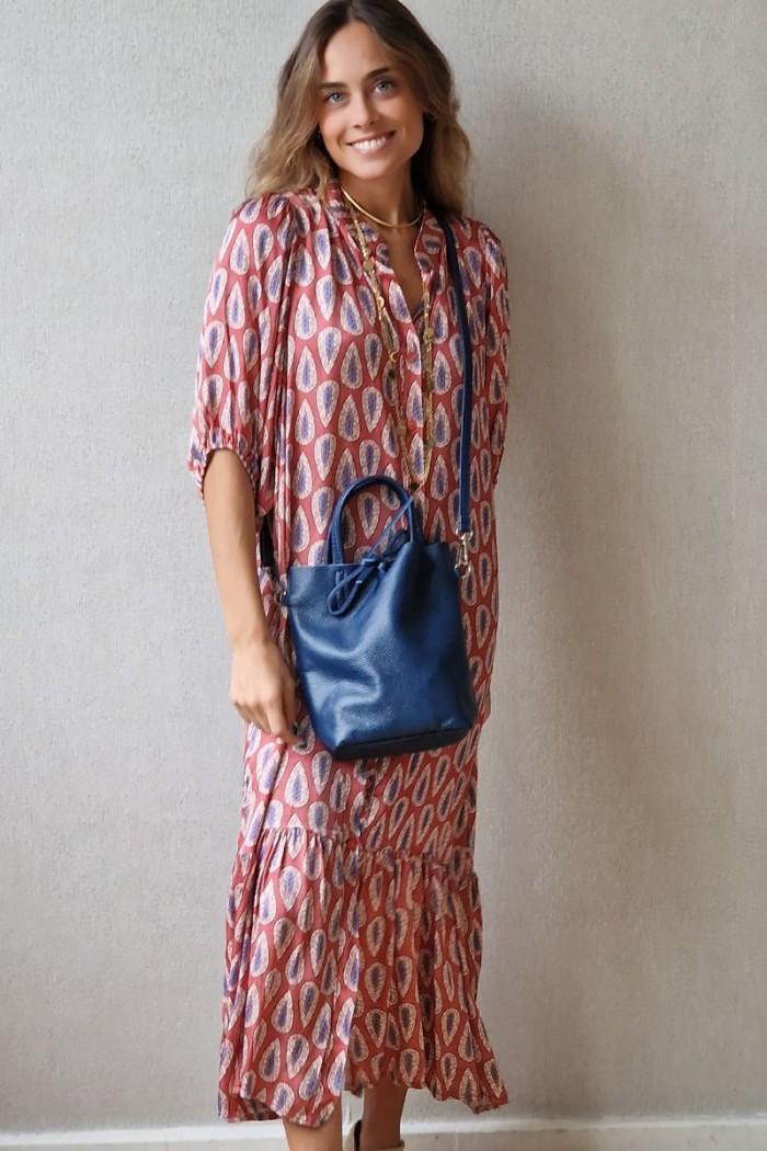 Bolso Marta tipo cubo azul