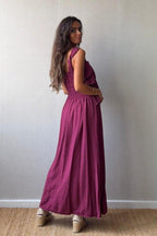 Vestido de volante y tirantes