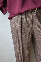 Pantalon cuadros British camel