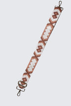 Correa bolso marrón y rosa