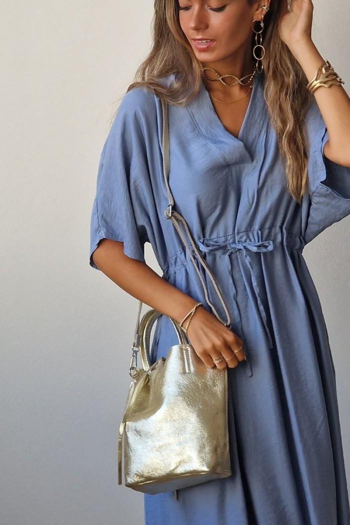 Bolso Marta tipo cubo dorado