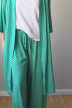 Kimono estampado flores verde