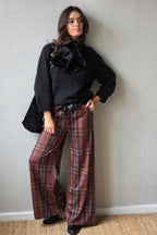 Pantalón de cuadros Royal teja