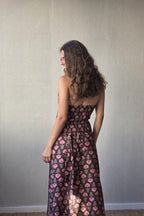 Falda de flores boho chocolate