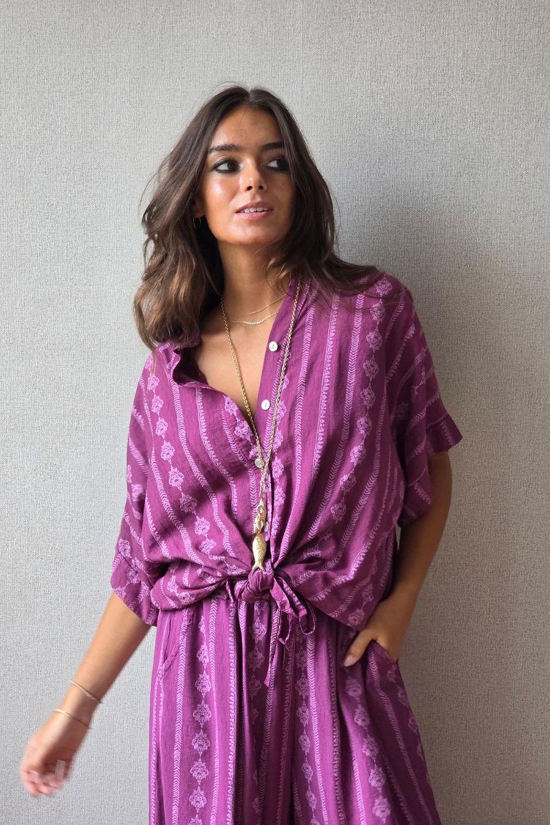 Blusa estampada rombos