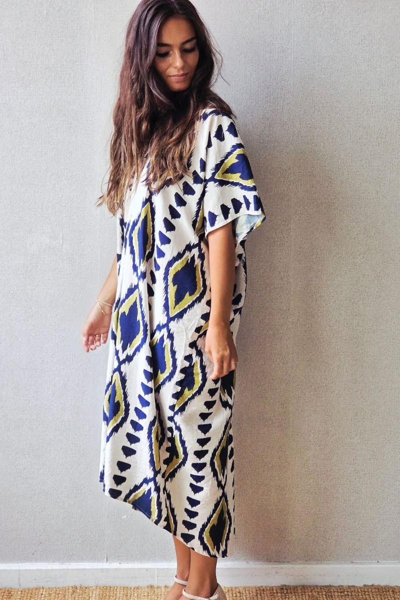 Vestido rombo azul marino