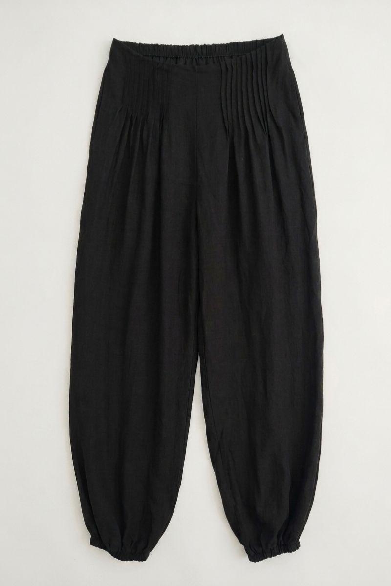 Pantalón jaretas bombacho negro