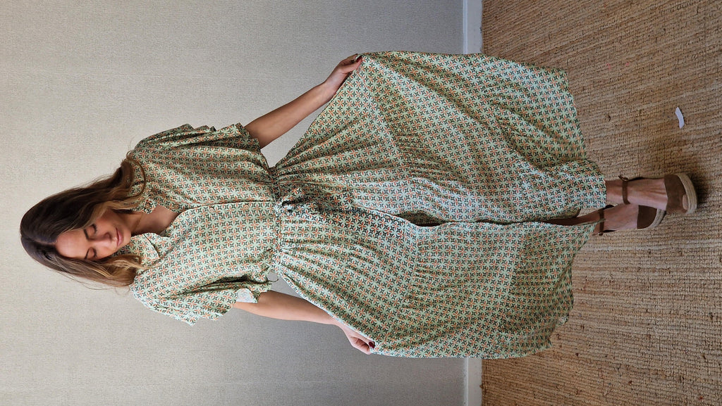Vestido estampado geométrico