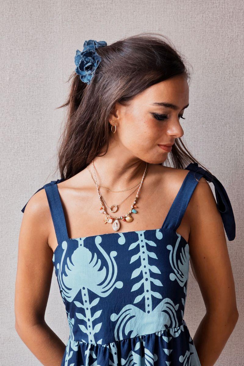 Vestido de tirantes estampado
