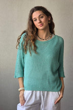 Jersey calado verde bonito
