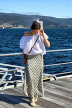 Falda larga estampado fuego
