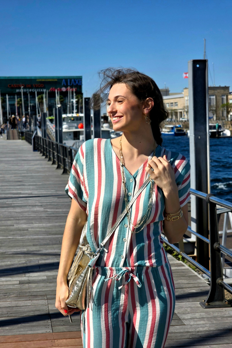 Camisa de Rayas Verde Bonito