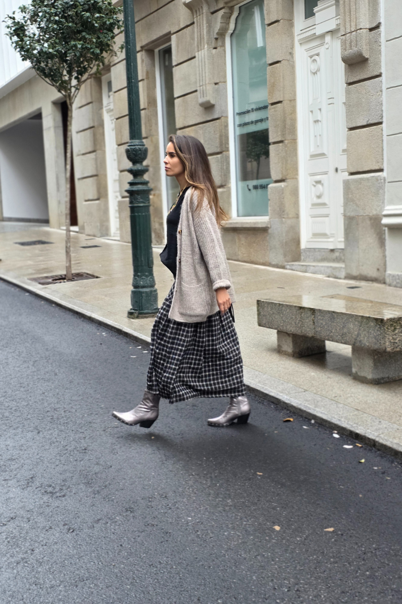 Chaqueta de punto Olivia beige
