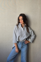 Camisa Rayas Verde Militar