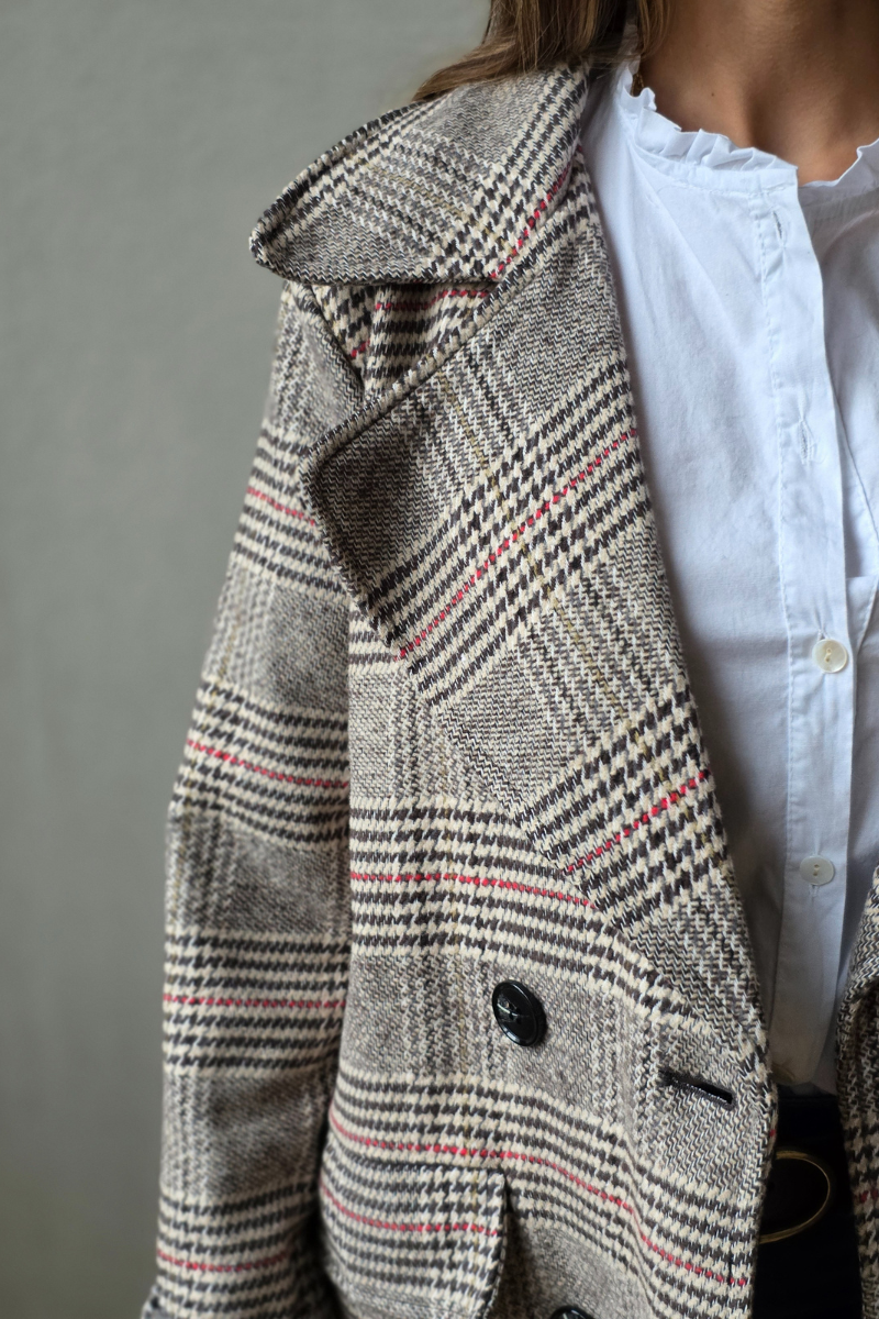 Abrigo tipo paño príncipe de Gales