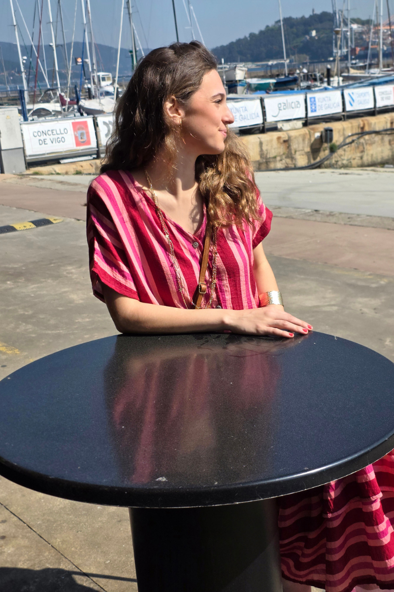 Camisa de Rayas Roja