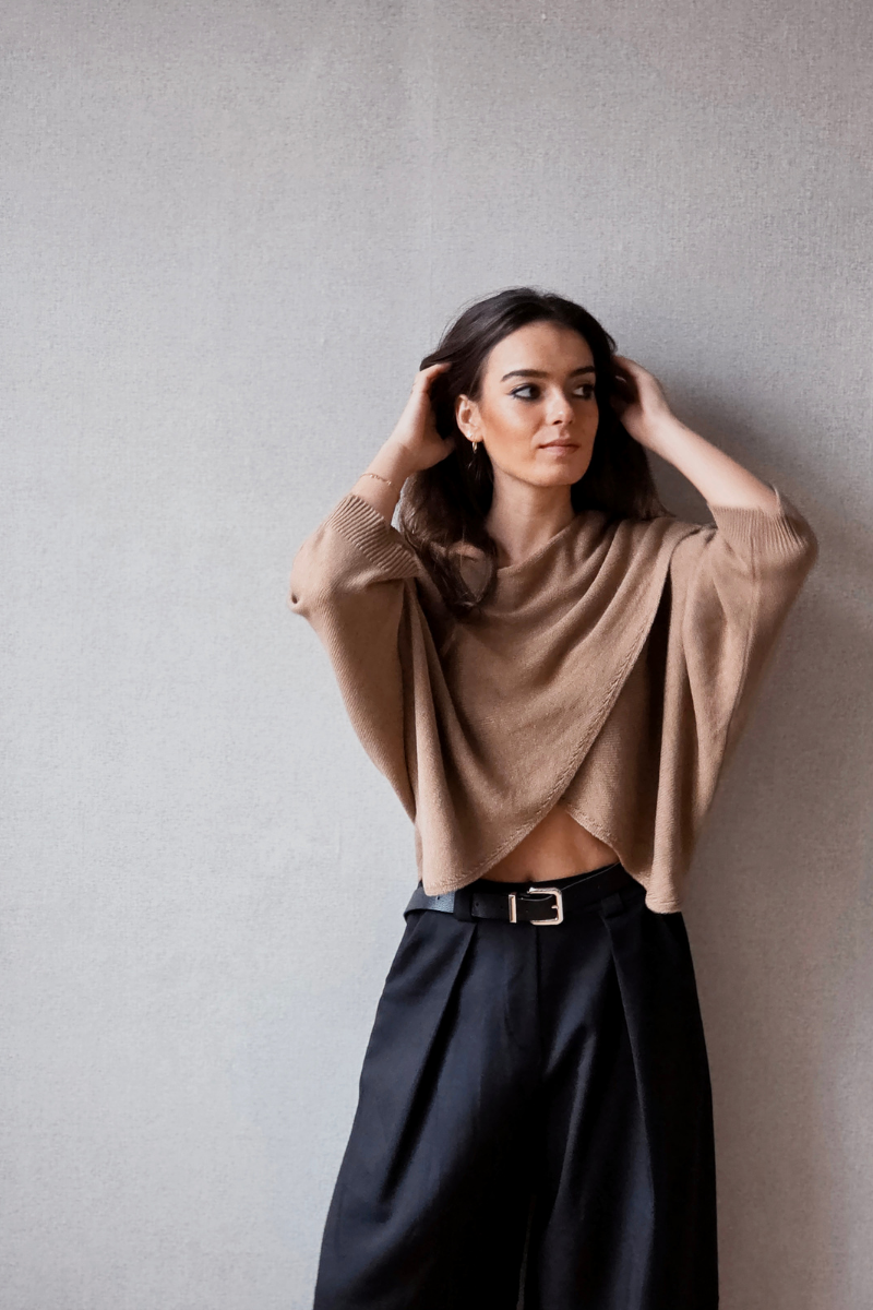 Jersey cruzado manga japonesa Sakura camel