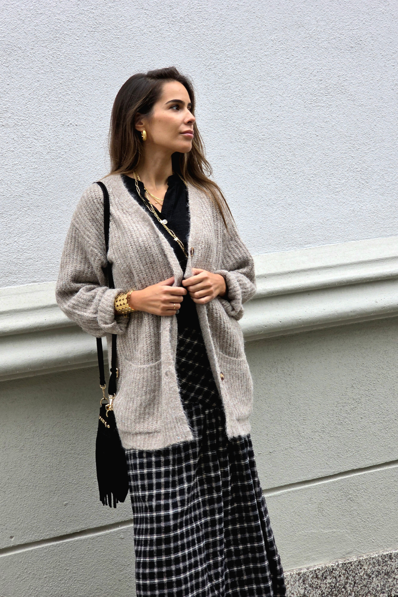 Chaqueta de punto Olivia beige