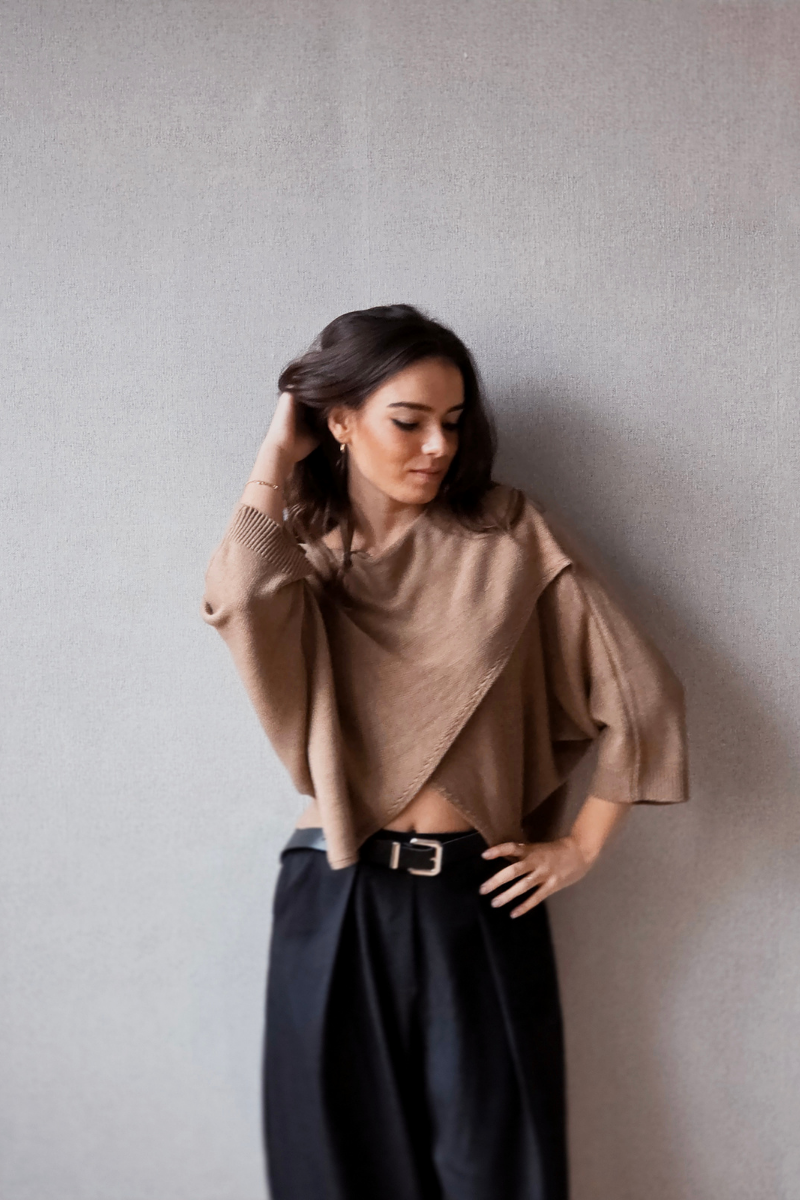 Jersey cruzado manga japonesa Sakura camel