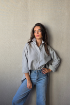 Camisa Rayas Verde Militar