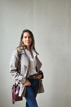 Abrigo tipo paño príncipe de Gales