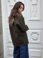 Abrigo de paño verde militar