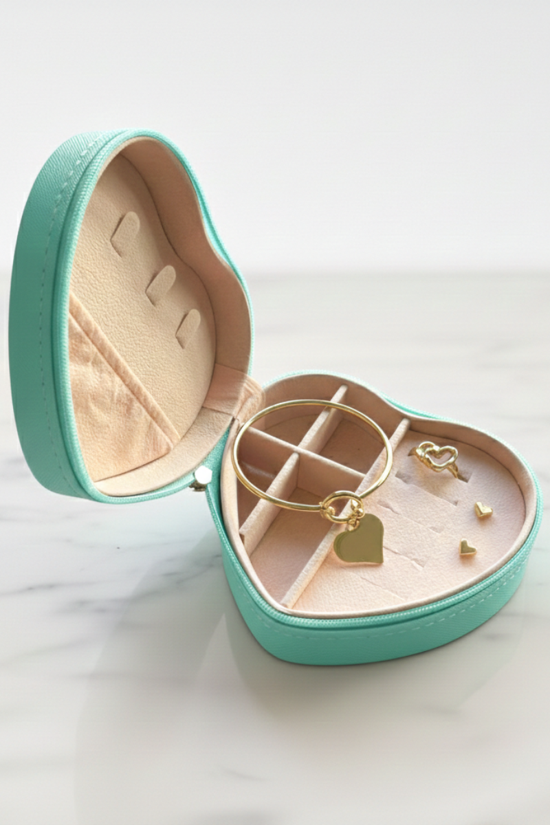 Pack San Valentín Completo - Bisutería con Neceser Corazón Turquesa