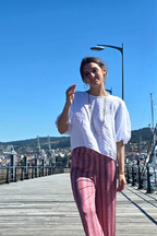 Blusa Manga Globo Blanco