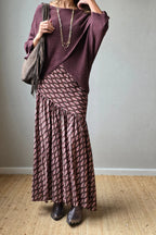 Jersey cruzado manga japonesa berenjena oscuro