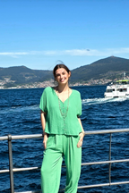 Blusa de Botones Verde Andalucía