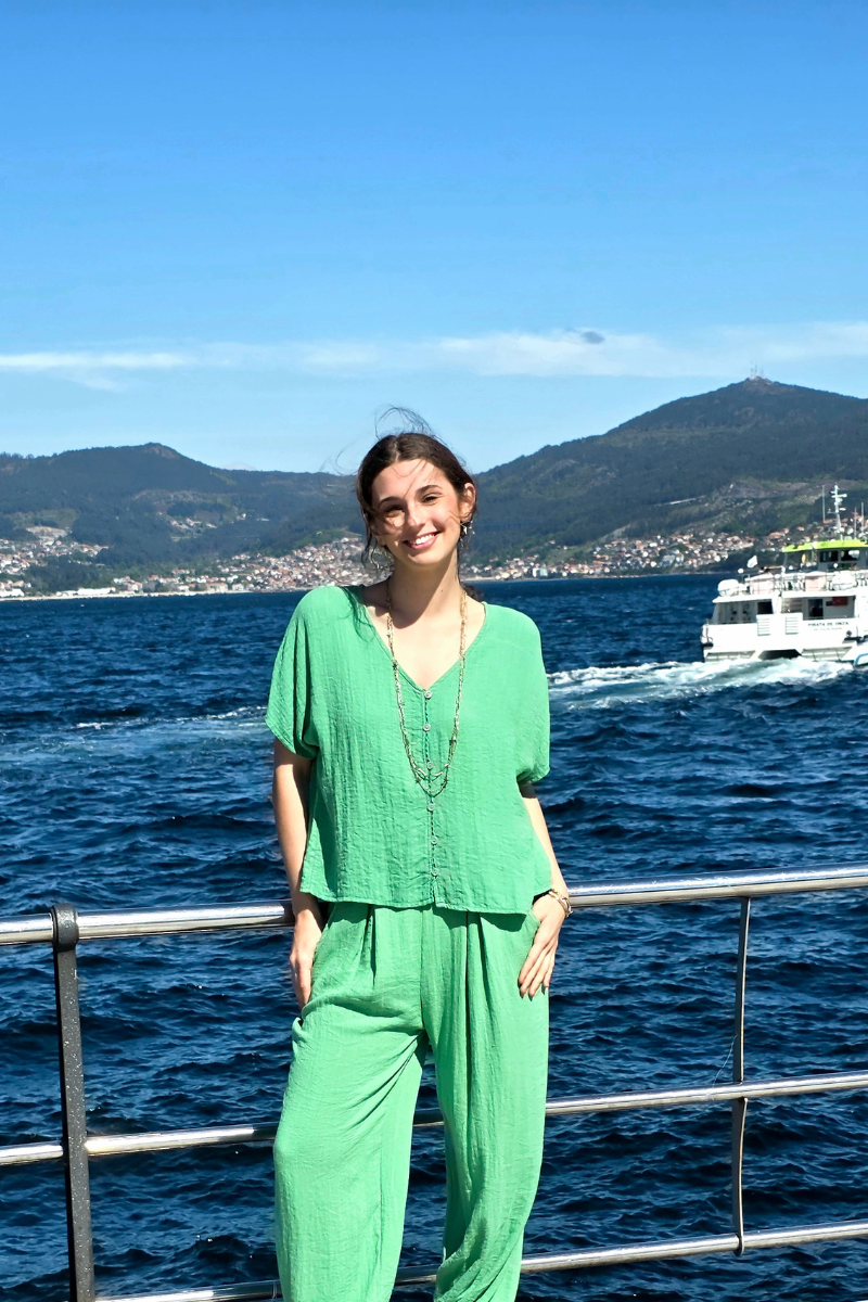 Blusa de Botones Verde Andalucía