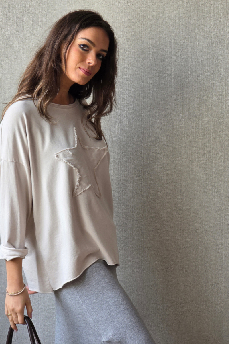 Sudadera Star Beige