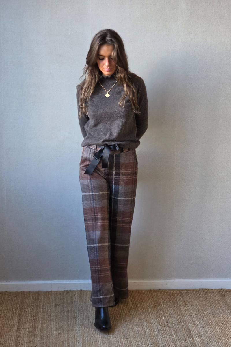 Pantalón de cuadros Belmonte marrón