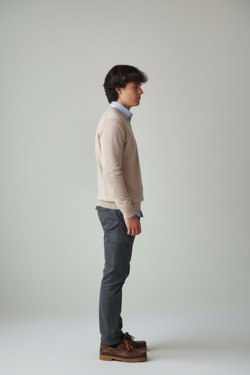 Pantalón cargo gris hombre