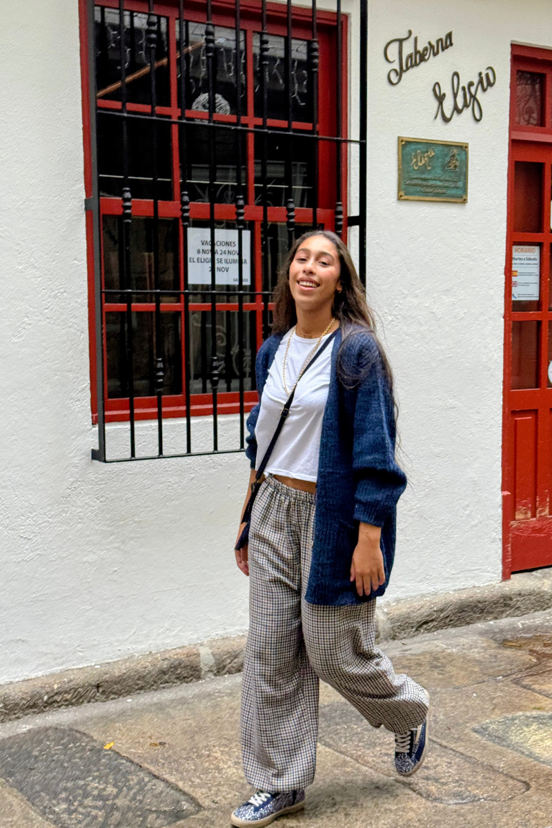 Chaqueta de punto Olivia azul marino