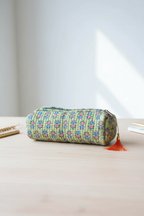 Estuches pequeño estampado telas Indias verde