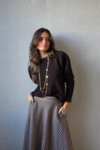 Jersey manga farol marrón chocolate