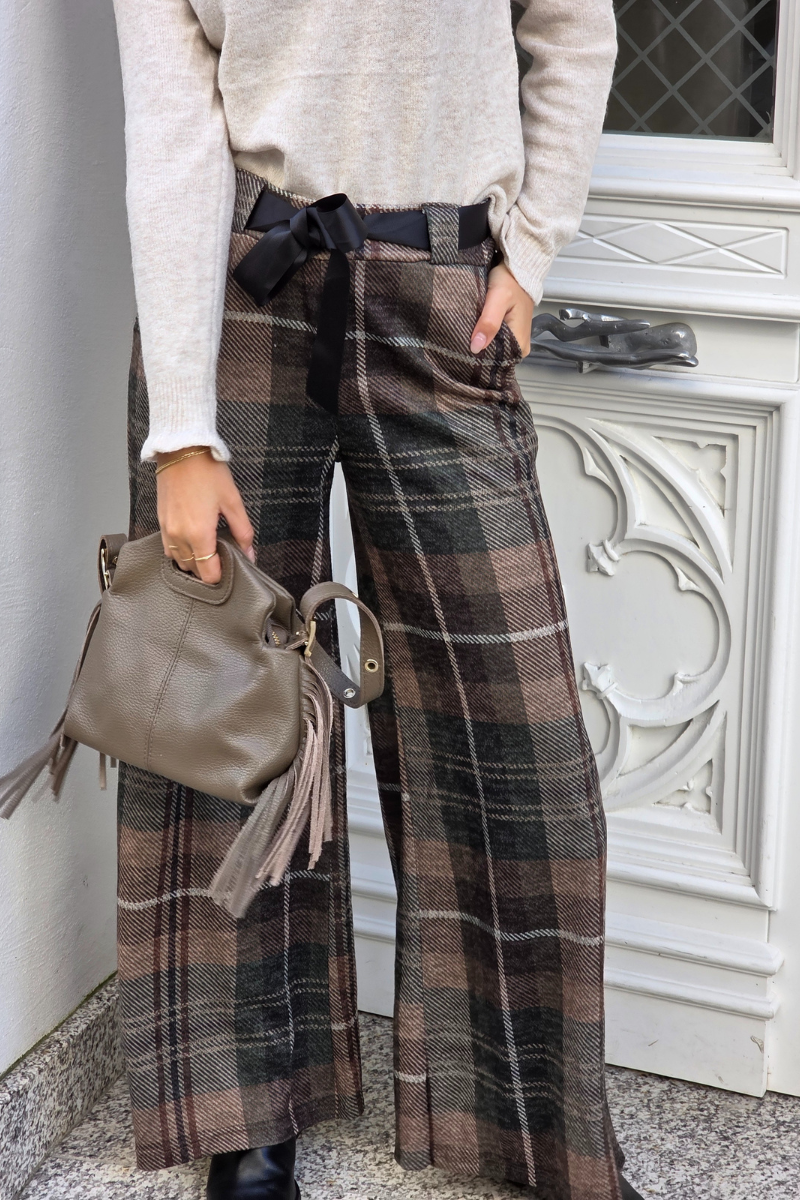 Pantalón de cuadros Belmonte verde militar