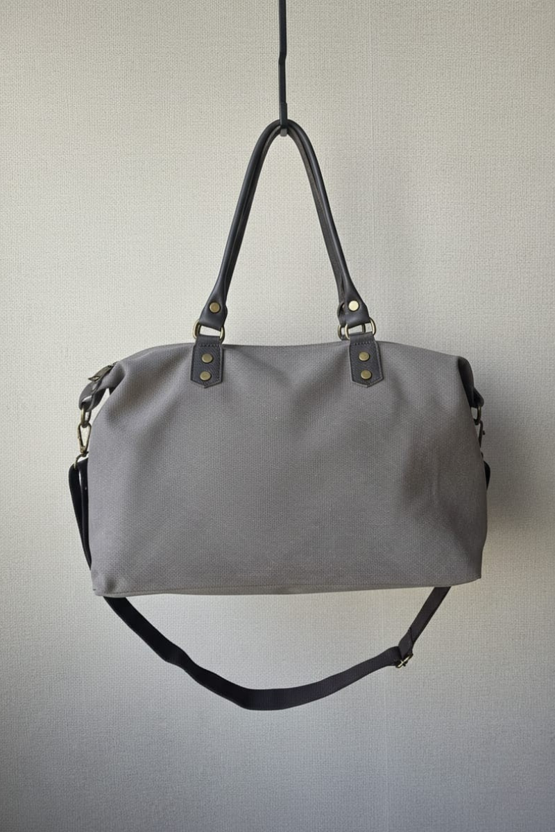 Bolso loneta oversize gris con opción a personalizar