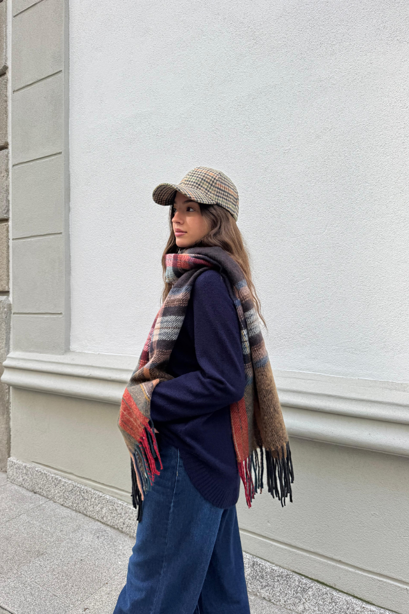 Gorra de con estampado príncipe de gales